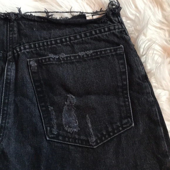 Reformation Retooled Black Denim Skirt sz 26 - Picture 5 of 6